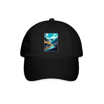 Andermatt Switzerland Vintage Travel Poster WPA - Baseball Cap - black/black - Front