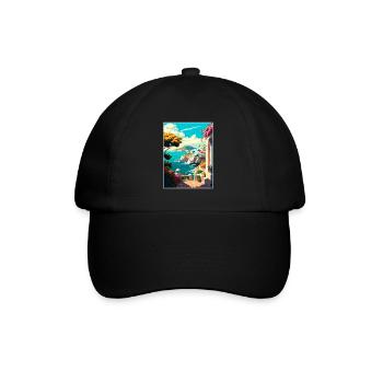 Milos Greece Decoration Vintage Travel Poster WPA - Baseball Cap - black/black - Front