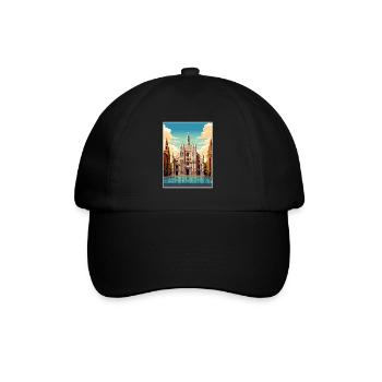 Milan Espagne Ibiza Vintage voyage affiche Souvenir - Casquette classique - noir/noir - Devant