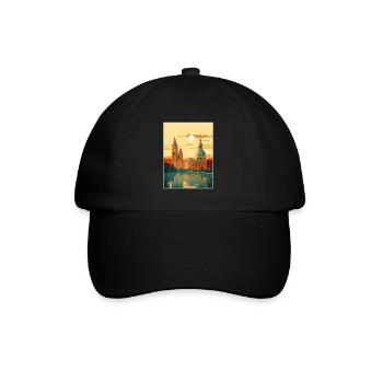 Salamanque Espagne Vintage voyage affiche WPA Souvenir - Casquette classique - noir/noir - Devant