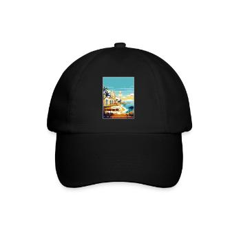 Menorca Spain Vintage Travel Poster WPA Souvenir - Baseball Cap - black/black - Front
