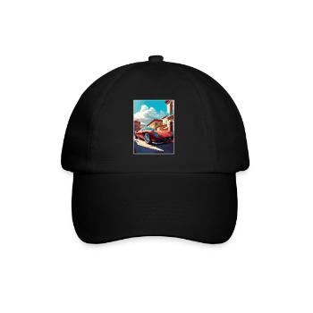 Maranello Italie Vintage voyage affiche WPA Souvenir - Casquette classique - noir/noir - Devant