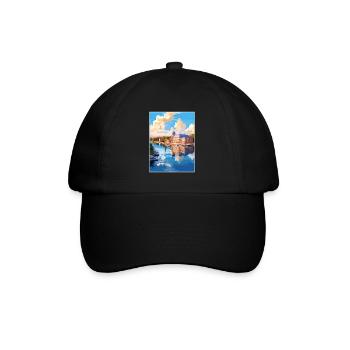 Naantali Finlande Vintage voyage affiche Souvenir - Casquette classique - noir/noir - Devant