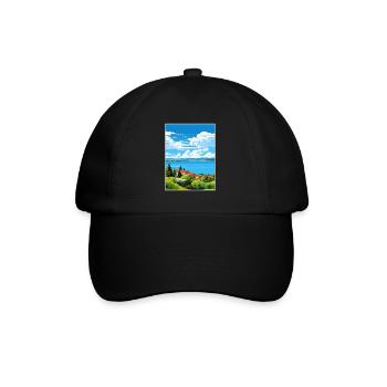 Lac de Bolsena Italie Vintage voyage affiche Souvenir - Casquette classique - noir/noir - Devant