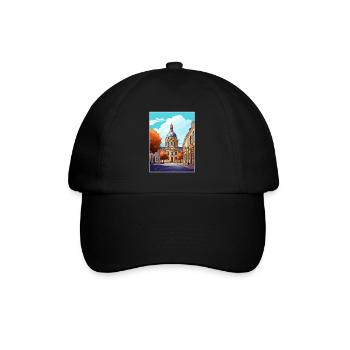 Mannheim Decoration Germany Vintage Travel Poster - Baseball Cap - black/black - Front