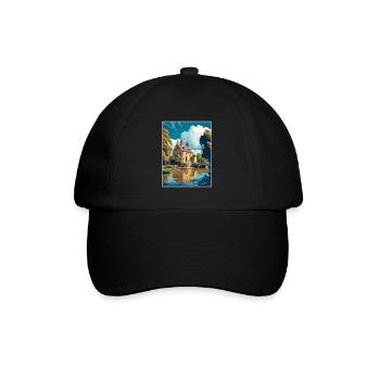 Bourton On The Water England Vintage Travel Poster - Baseball Cap - black/black - Front
