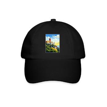 Sintra Portugal Vintage voyage affiche WPA Souvenir - Casquette classique - noir/noir - Devant