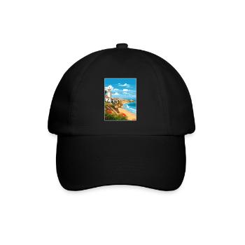 Costa De La Luz Espagne Vintage Voyage Poster WPA - Casquette classique - noir/noir - Devant