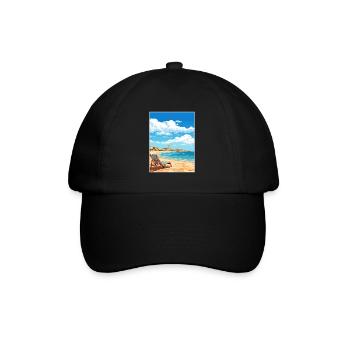 Costa De La Luz Espagne Vintage Voyage Poster WPA - Casquette classique - noir/noir - Devant