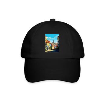 Porto Portugal Vintage Travel Poster WPA Souvenir - Baseball Cap - black/black - Front
