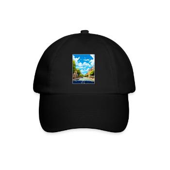 Kassel Decoration Germany Vintage Travel Poster - Baseball Cap - black/black - Front