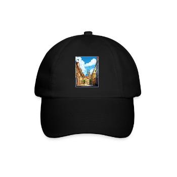 Würzburg Allemagne Vintage voyage affiche Souvenir - Casquette classique - noir/noir - Devant