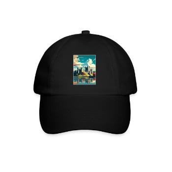 Caernarfon Castle Wales Vintage Travel Poster WPA - Baseball Cap - black/black - Front
