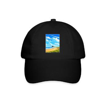 Bamburgh Castle Angleterre Vintage voyage affiche WPA - Casquette classique - noir/noir - Devant