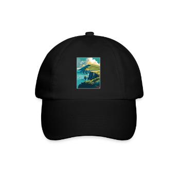 Péninsule de Dingle Irlande Vintage voyage affiche WPA - Casquette classique - noir/noir - Devant