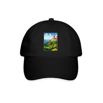 Sintra Portugal Vintage voyage affiche WPA Souvenir - Casquette classique - noir/noir - Devant