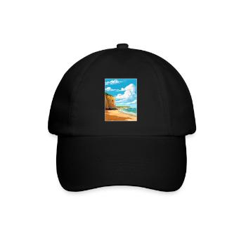 Torquay Cliffs England Vintage Travel Poster WPA - Baseball Cap - black/black - Front