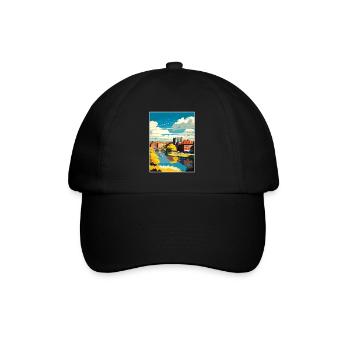 Newark On Trent England Vintage Travel Poster WPA - Baseball Cap - black/black - Front