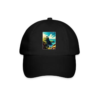 Tintagel Castle England Vintage Travel Poster WPA - Baseball Cap - black/black - Front