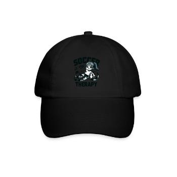 Soccer Is My Therapy - Soccer Girl Passion - Baseball Cap - black/black - Front