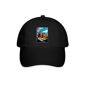 Chartwell Decoration Vintage Travel Poster WPA Art - Baseball Cap - black/black - Front