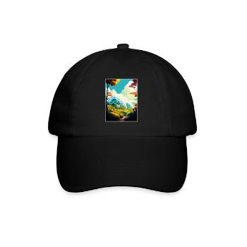 Eden Project England Vintage Travel Poster WPA Art - Baseball Cap - black/black - Front