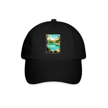 Rainbow Springs State Park Florida Travel Poster - Baseball Cap - black/black - Front