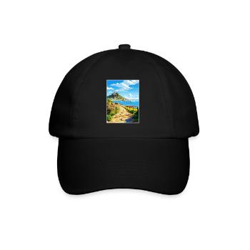 Marazion Cornwall Vintage voyage affiche Souvenir - Casquette classique - noir/noir - Devant