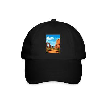 Parc national des Arches Utah Affiche de voyage Vintage - Casquette classique - noir/noir - Devant