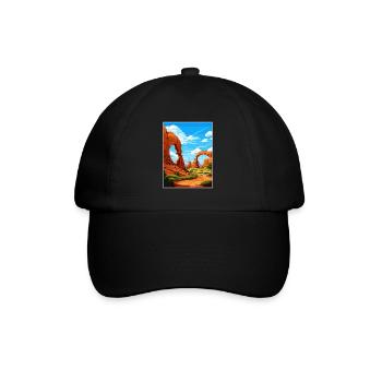 Parc national des Arches Utah Affiche de voyage Vintage - Casquette classique - noir/noir - Devant