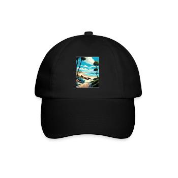 Salt Creek Beach California Vintage Travel Poster - Baseball Cap - black/black - Front