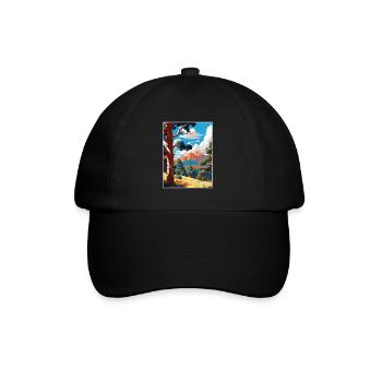 Coconino National Forest Arizona Travel Poster - Baseball Cap - black/black - Front