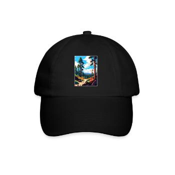 Cleveland National Forest Vintage Travel Poster - Baseball Cap - black/black - Front