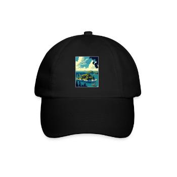 Thousand Islands New York State Travel Poster - Baseball Cap - black/black - Front