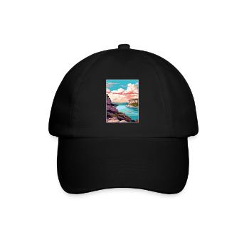 Mont Bonnell Texas Vintage voyage affiche Souvenir - Casquette classique - noir/noir - Devant