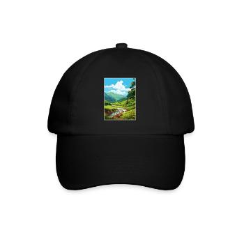 Waimea Valley Hawaï Vintage voyage affiche WPA Art - Casquette classique - noir/noir - Devant