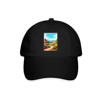 Mont Scott Texas Vintage voyage affiche Souvenir - Casquette classique - noir/noir - Devant