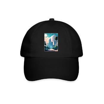 Houston Texas Vintage voyage affiche WPA Souvenir - Casquette classique - noir/noir - Devant