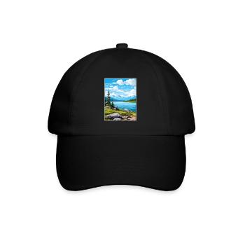 Naknek Lake Alaska Vintage Travel Poster Souvenir - Baseball Cap - black/black - Front