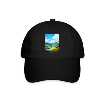 Waimangu Volcanic Valley Nouvelle-Zélande affiche de voyage - Casquette classique - noir/noir - Devant