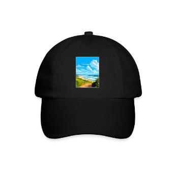Byron Bay Australie Vintage voyage affiche Souvenir - Casquette classique - noir/noir - Devant