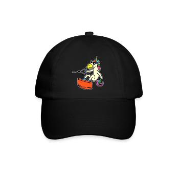 Wakeboard, Unicorn, Water Sports, Surfing, Surfing - Baseball Cap - black/black - Front