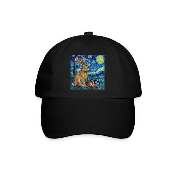 easter bunny, easter, bunny, happy easter, easter eggs - Baseball Cap - black/black - Front
