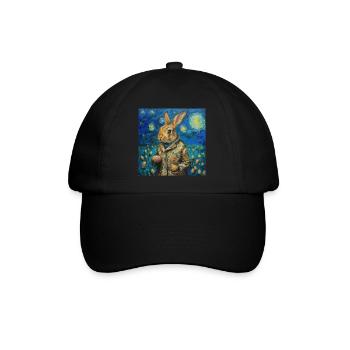 easter bunny, easter, bunny, happy easter, easter eggs - Baseball Cap - black/black - Front