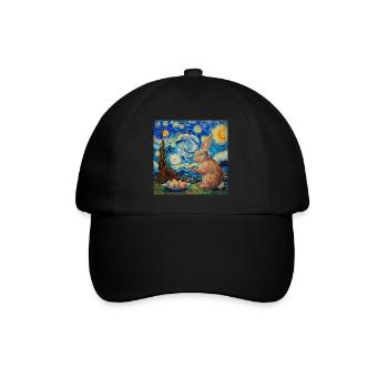 easter bunny, easter, bunny, happy easter, easter eggs - Baseball Cap - black/black - Front
