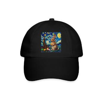 easter bunny, easter, bunny, happy easter, easter eggs - Baseball Cap - black/black - Front