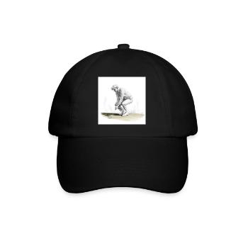 Golfspieler mit Minischläger - Baseballkappe - Schwarz/Schwarz - Vorne