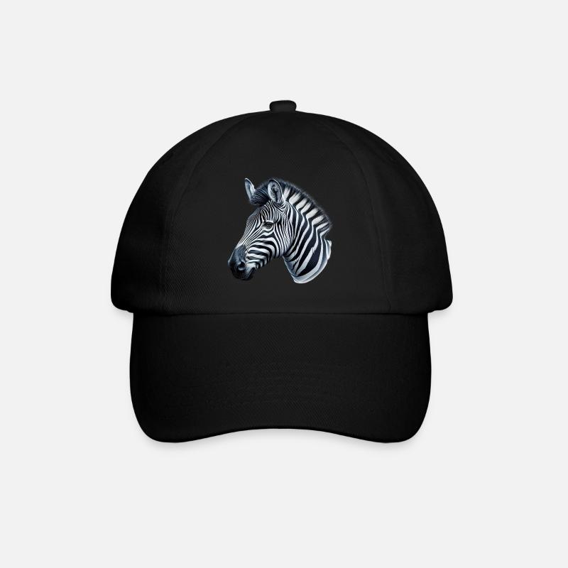 Zebra - Baseballkappe - Schwarz/Schwarz