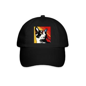 Chat, Motif De Chat - Casquette classique - noir/noir - Devant