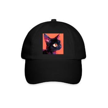 Chat, Motif De Chat - Casquette classique - noir/noir - Devant